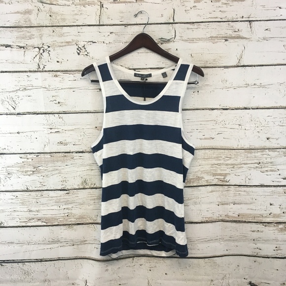 Slate & Stone Other - Slate & Stone Striped Tank Top Navy Blue White